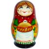 Мастерская подарков / Gift workshop / Salt and pepper shaker, 7 cm. "Girl with bread"