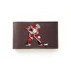 Business card holder "Red-white hockey player" chocolate