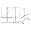 Stand for interactive whiteboard 60" - 100" UMS-1, universal, with wheels, black