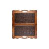 GamesDealer / Cuir de backgammon "Bronze" médium dans un diplomate (Russie, bois, 50x25x5 cm)