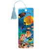 Bookmark for books 3D, BRAUBERG, surround, "Exotic fish" with a decorative lace tie