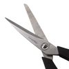 Scissors AVISMA "Soft Grip", 216 mm, rubber insert, black-red, 3-sided sharpened, in a cardboard packaging with Euro slot