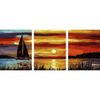 Опт-картина / Triptych by numbers Sailboat