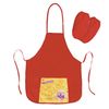 Apron for work and creative activities INLANDIA armbands, 44х55 cm, red