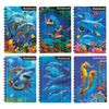 BRAUBERG / Notebook SMALL FORMAT (93x135 mm) A6, 50 sheets, comb 3D, without ruling "Ocean" assorted