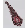Lace tie "Business lady" black with red