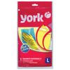 YORK / Household rubber gloves, super dense, with cotton dusting, grooved palm, size L (large)