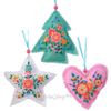 Kaemingk / Набор елочных игрушек Мексиканские Краски 10-12 см, 3 шт, подвеска