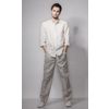 Снежинка / Snowflake / Men's shirt "Motive of life" from gray flax