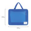 Thư mục zip có tay cầm PIFAGOR, A4, nhựa, zip trên cùng, màu xanh lam đặc