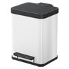 Waste bin Hailo Öko duo Plus M 2 * 9 l., Steel, white