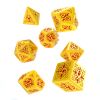 GamesDealer / Pathfinder Dice Set "Legacy of Fire Dice Set", 7 pcs., Yellow-red