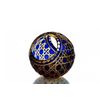 Гусевской Хрустальный завод / Crystal vase-basket "Ball" large amber-blue