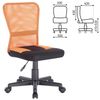 Armchair compact BRABIX "Smart MG-313", without armrests, combined, black / orange