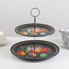 Доляна / Doliana / 2-tiered round dish "Folk motives", 25/20 × 24 cm