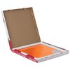 Board magnetic marker glass (45x45 cm), 3 magnets, ORANGE, BRAUBERG