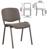 Iso staff and visitors chair, black frame, grey fabric