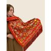 Золотная вышивка / Chiffon stole "Kitezh" red 200x70 cm