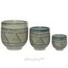 Kaemingk / Set of ceramic planters Murezzan 8-14 cm, 3 pieces