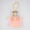 Потешный промысел / Christmas tree toy from porcelain "Girl in a summer dress and a hat"