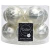 Kaemingk / Set of glass balls 6 cm frosty white, 10 pcs