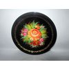 Сувениры из Н.Тагила / Souvenirs from N. Tagil / Tray "Round. Roses with wildflowers", 17cm