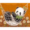 Опт-картина / Painting by numbers 20x30 Panda in a hammock