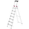 Stepladder L80 ComfortLine 7, step width 13cm, aluminum, with tool tray, Hailo