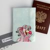 ArtFox / Set: passport cover-cloud and diary-cloud "Flamingo winter party"