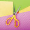 Scissors BRAUBERG "Extra" 155 mm, classic shape, ribbed rubber inserts, orange-yellow
