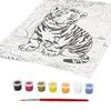 Coloring by numbers A4, ONLANDIA "TIGER", WITH ACRYLIC PAINTS on cardboard, brush