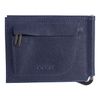Clip BEFLER "Grade", natural leather, embossed, 120х86 mm, blue