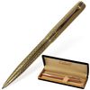 Pen gift ball GALANT "Graven Gold", body gold engraved, gold parts, burner Assembly 0.7 mm, blue