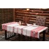 Тканые узоры / Tablecloth "Summer red", embroidery color: red, green, beige, 220x134