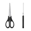 Scissors ERICH KRAUSE Standard, 170 mm, black, in cardboard packaging with Euro slot