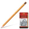 Chernografitnye pencils KOH-I-NOOR SET of 12 pieces, "Art", 8B-2H, without eraser, box of metal.