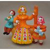 Дымковская глиняная игрушка / Figurine "Lady with children"