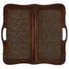 GamesDealer / Cuir de backgammon "Gold" petit avec une poignée (Russie, bois, 40x20x5 cm)
