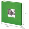 Photo album BRAUBERG "Lime" for 200 photos 10x15 cm, fabric, green