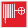Fire safety sign "Fire crane", 200x200 mm, self-adhesive, photoluminescent