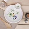 Доляна / Doliana / Round dish with gravy boat "Green Garden", 22.5 × 20 × 2 cm