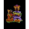 Ковровская глиняная игрушка / Composition-whistle "Bear with a teddy bear on a log", medium