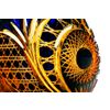 Гусевской Хрустальный завод / Crystal salad bowl "Ladya" amber blue