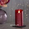 Kaemingk / LED candle Living Flame 15 cm red wax battery operated, timer