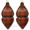 Kaemingk / Set de adornos de cristal para árboles de Navidad La Vella Icicles: Choco 8 cm, 2 piezas, colgante