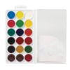 Watercolor BRAUBERG "MAGIC COLOR" 18 flowers, honey, round cuvettes, plastic pencil case