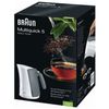 Braun WK-500 Teapot. WH, 1.7 litres, 3000 w, hidden heating element, plastic, white/grey