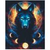 Опт-картина / mosaico de diamantes por atacado, 40x50, strass quadrado Lobo e apanhador de sonhos