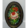 Сувениры из Н.Тагила / Souvenirs from N. Tagil / Tray - magnet "Oval-mini. Rose", 8x12 cm
