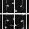 Kaemingk / Garland - cortina en la ventana Snowflakes 1.2 * 2 m, 128 lámparas LED blancas frías, PVC transparente, IP20